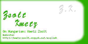 zsolt kmetz business card